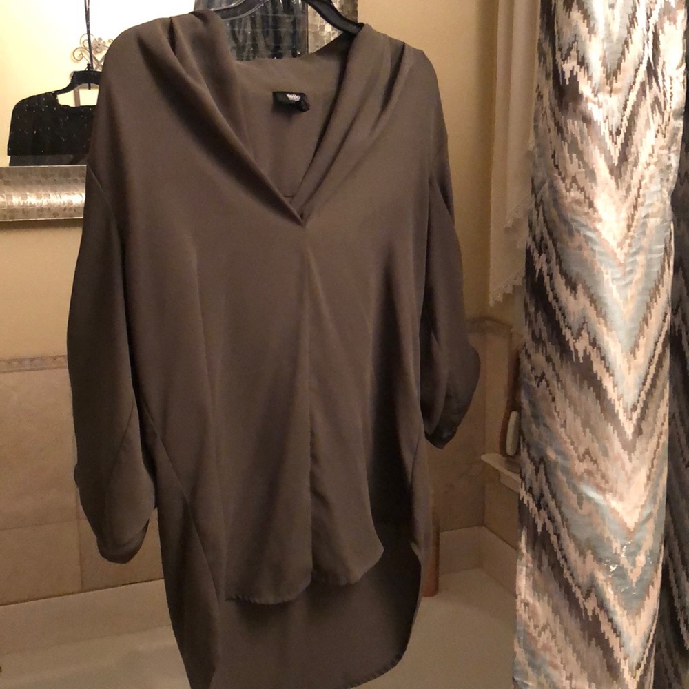 Army green dress blouse